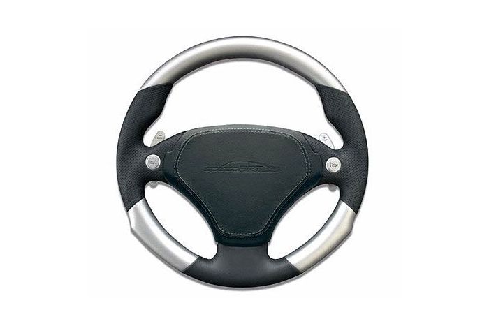 F1-TIPTRONIC Airbag sport steering wheel 340mm leather / aluminium